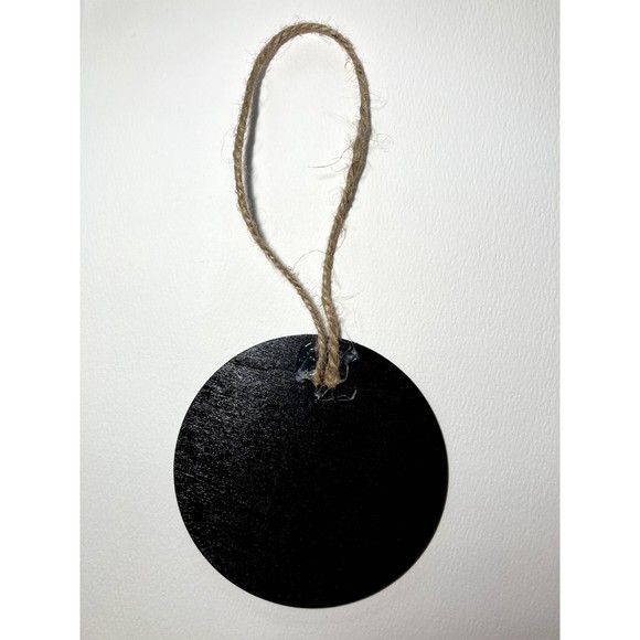 Hand Crafted Wooden Christmas Ornament with Moon, Starry Sky, lake, and flowers - Picture 3 of 4